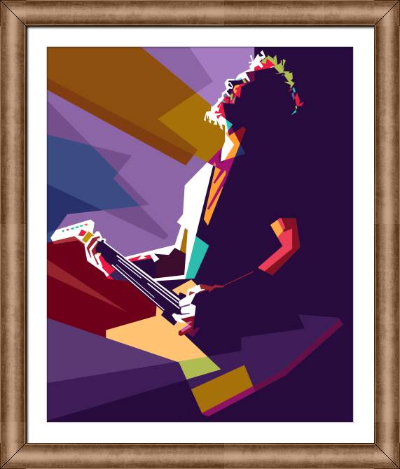 Купить и печать на заказ Картины в рамке, багете Джеймс Хэтфилд (Metallica)