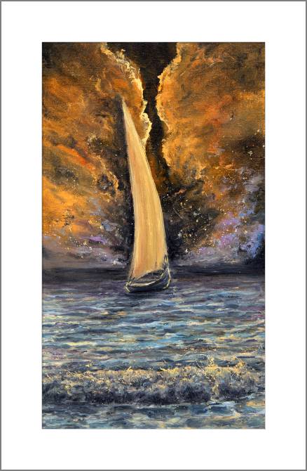 Paintings, photos from Passepartout Sailboat and Golden sunset