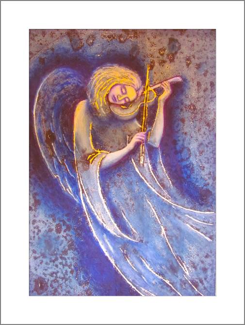 Paintings, photos from Passepartout Angel with violin