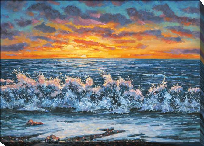 Paintings on canvas Bright sunset during a thunderstorm (Nikolay Ivanov)