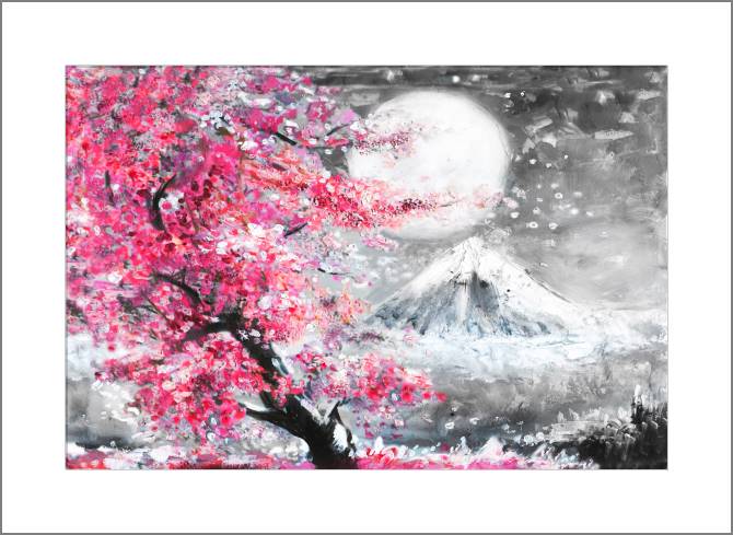 Paintings, photos from Passepartout Japanese landscape with cherry blossoms