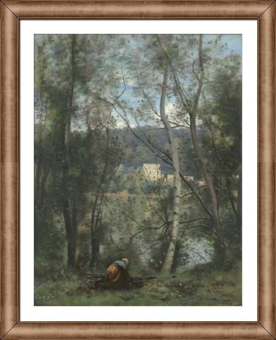 Купить и печать на заказ Картины в рамке, багете Женщина, собирающая хворост