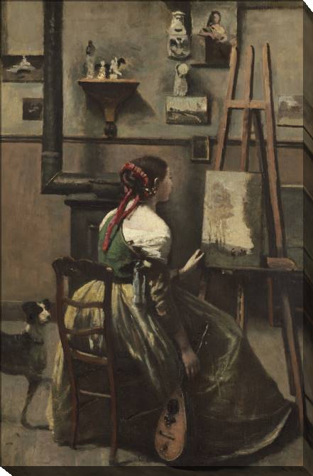 Paintings on canvas The artist's Studio (Camille Corot)