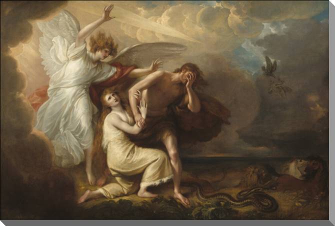 Купить и печать на заказ Картины на пластике, пеноркартоне Изгнание Адама и Евы из рая