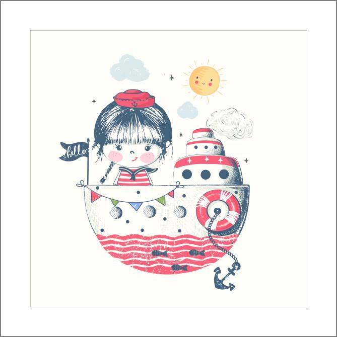 Paintings, photos from Passepartout The girl in the boat