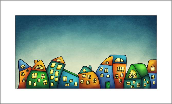 Paintings, photos from Passepartout Colorful houses