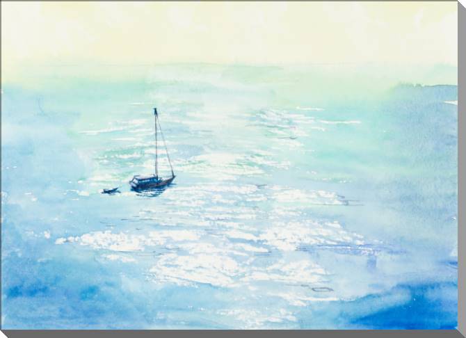 Купить и печать на заказ Картины на пластике, пеноркартоне Нежный акварельный пейзаж