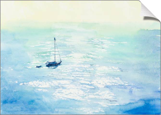 Купить и печать на заказ Картины на холсте Нежный акварельный пейзаж