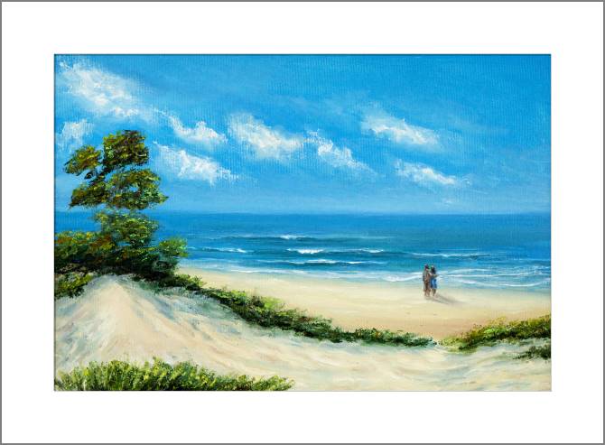 Paintings, photos from Passepartout Loving couple on the beach