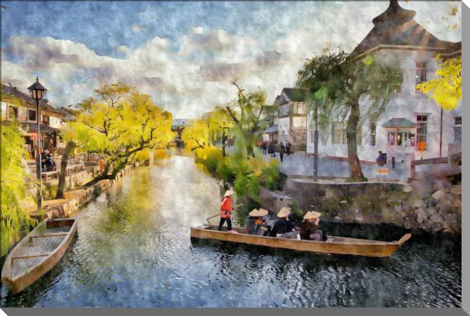 Купить и печать на заказ Картины на пластике, пеноркартоне Город Окаяма, Япония