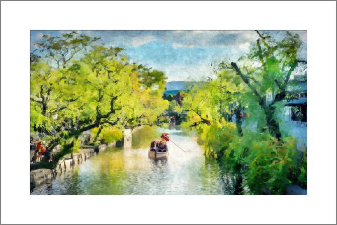 Paintings, photos from Passepartout Tour of Kurashiki canal