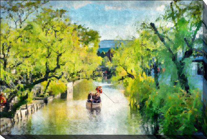 Paintings on canvas Tour of Kurashiki canal