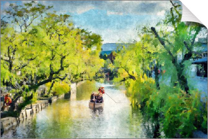 Купить и печать на заказ Картины на холсте Экскурсии по каналу Курасики