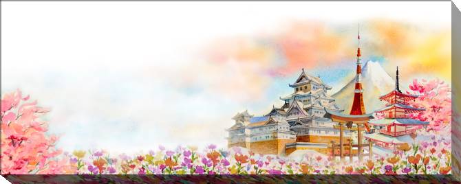 Paintings on canvas Sites Of Japan