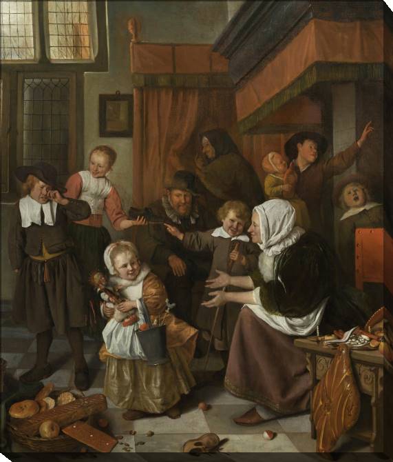 Paintings on canvas The Feast Of St. Nicholas (Jan Steen)