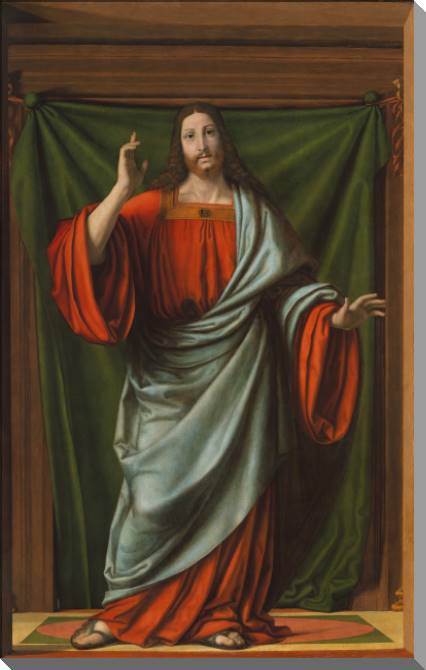 Купить и печать на заказ Картины на пластике, пеноркартоне Благословение Христово (Андреа Соларио)