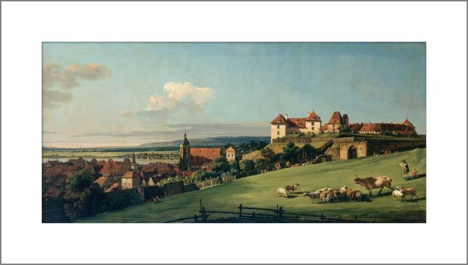 Paintings, photos from Passepartout View of Pirna from the Sonnenstein castle (Bernardo Bellotto)