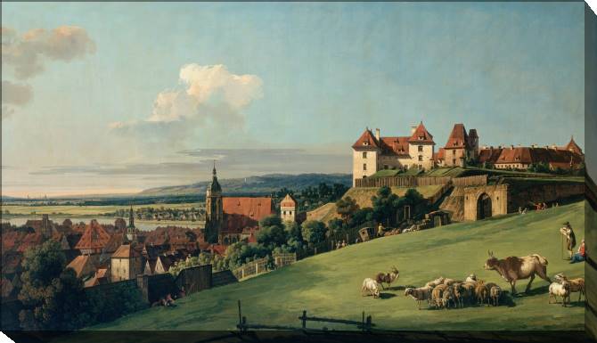 Paintings on canvas View of Pirna from the Sonnenstein castle (Bernardo Bellotto)