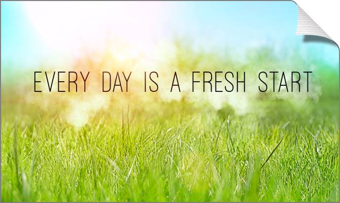 Купить и печать на заказ Картины на холсте Every day is a fresh start