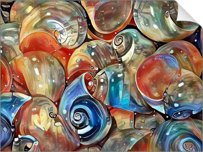 Купить и печать на заказ Картины на холсте Раковины улиток
