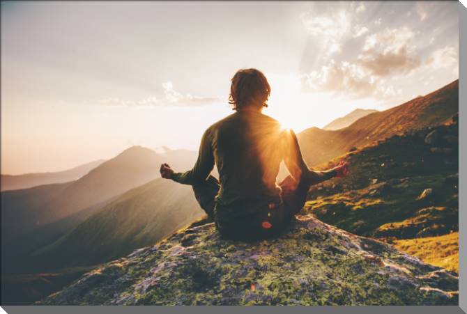 Купить и печать на заказ Картины на пластике, пеноркартоне Медитация на природе