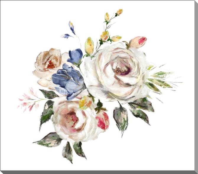 Купить и печать на заказ Картины на пластике, пеноркартоне Цветочная живописная иллюстрация