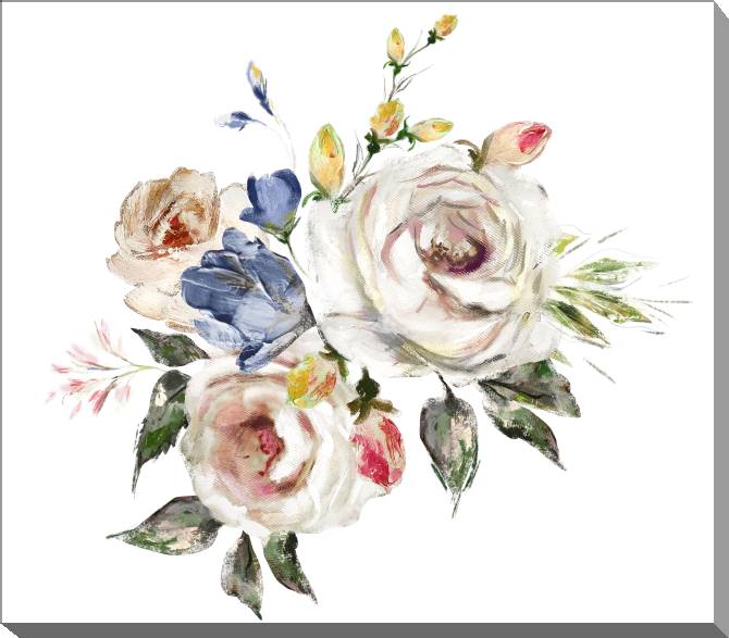 Купить и печать на заказ Картины на холсте Цветочная живописная иллюстрация
