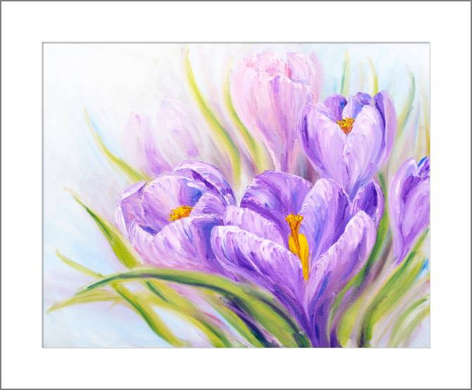 Paintings, photos from Passepartout Crocuses painting
