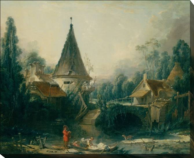 Paintings on canvas Landscape in vicinity of Beauvais (Francois Boucher)