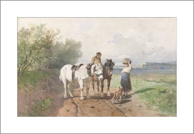 Paintings, photos from Passepartout Conversation on a country road (Anton Mauve)