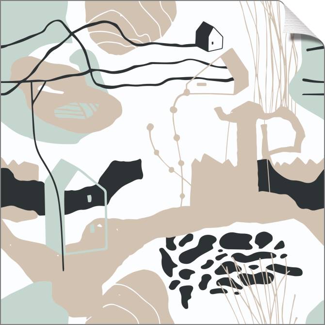 Купить и печать на заказ Картины на холсте Абстрактный пейзаж в пастельных тонах