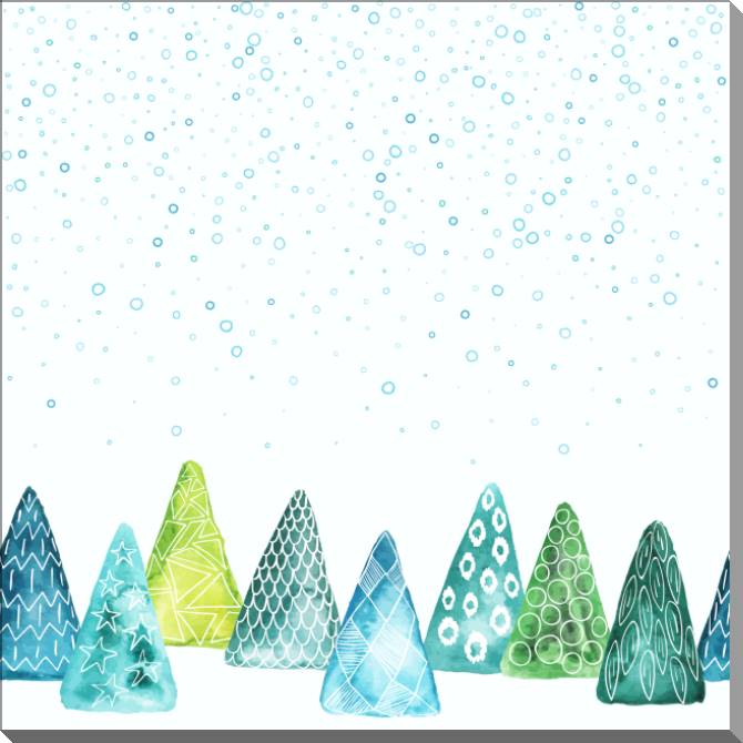 Купить и печать на заказ Картины на пластике, пеноркартоне С елочками