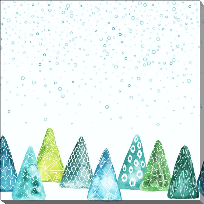 Купить и печать на заказ Картины на холсте С елочками