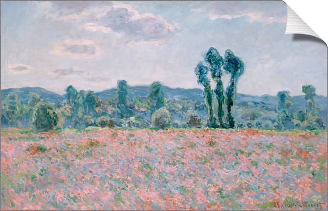 Купить и печать на заказ Картины на холсте Поле маков в Живерни