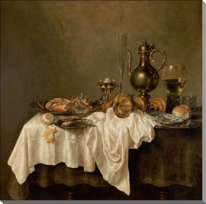 Купить и печать на заказ Картины на пластике, пеноркартоне Завтрак с крабом