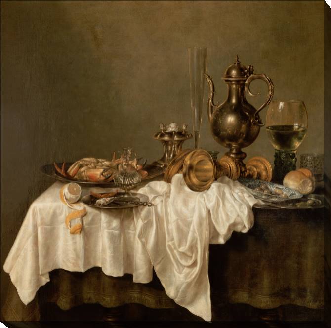 Paintings on canvas Breakfast with a lobster (Heda, Willem Klas)