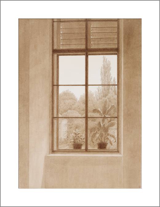 Paintings, photos from Passepartout The window overlooks the Park (Caspar David Friedrich)