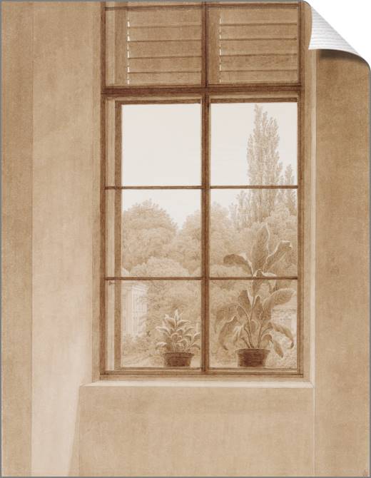 Купить и печать на заказ Картины на холсте Окно с видом на парк