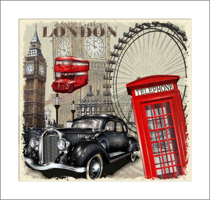 Paintings, photos from Passepartout London vintage