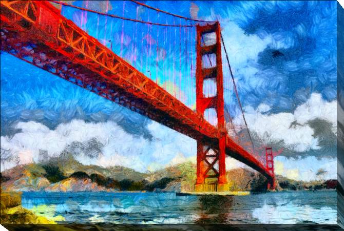 Paintings on canvas San Francisco Golden bridge