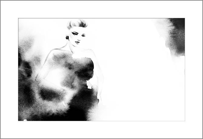 Paintings, photos from Passepartout Abstract portrait of a girl