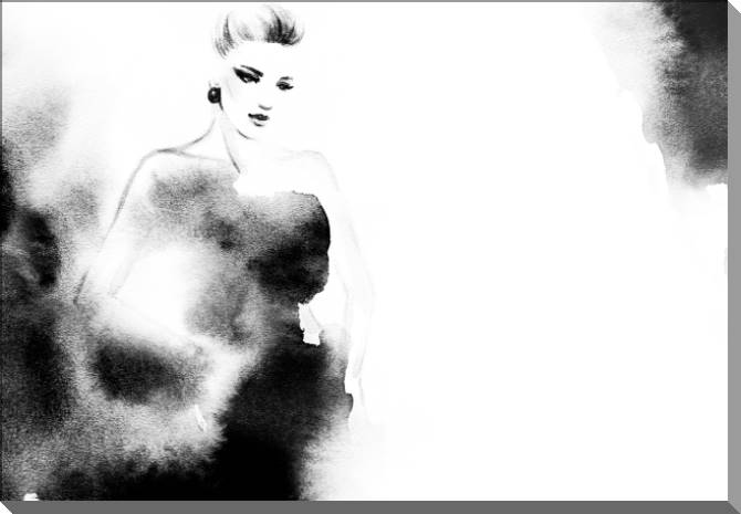 Купить и печать на заказ Картины на пластике, пеноркартоне Абстрактный портрет девушки