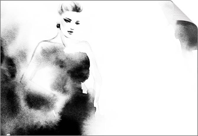 Купить и печать на заказ Картины на холсте Абстрактный портрет девушки