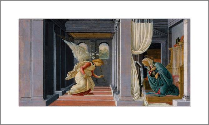 Paintings, photos from Passepartout The Annunciation (Botticelli)