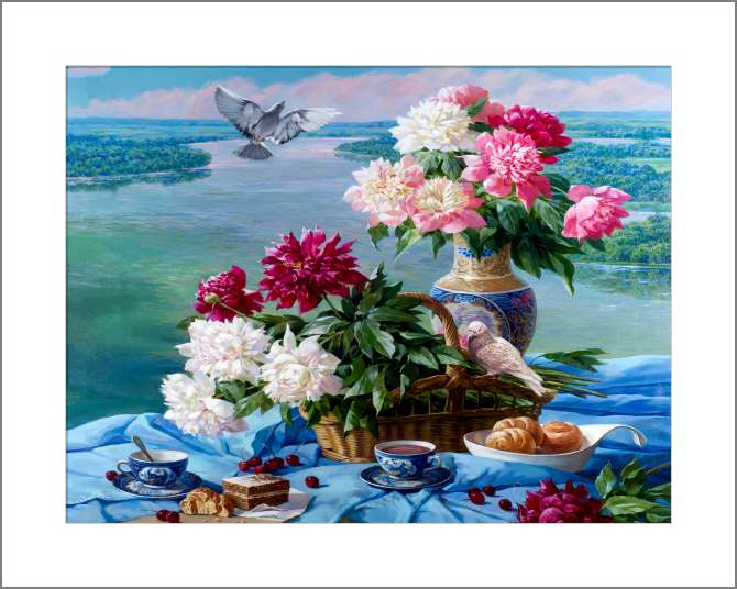 Paintings, photos from Passepartout Still life with pigeons