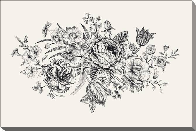 Paintings on canvas Graphic rose