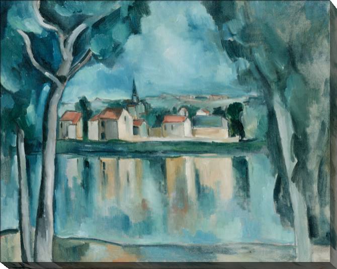 Картины на холсте Town on the shore of the lake (Maurice de Vlaminck)
