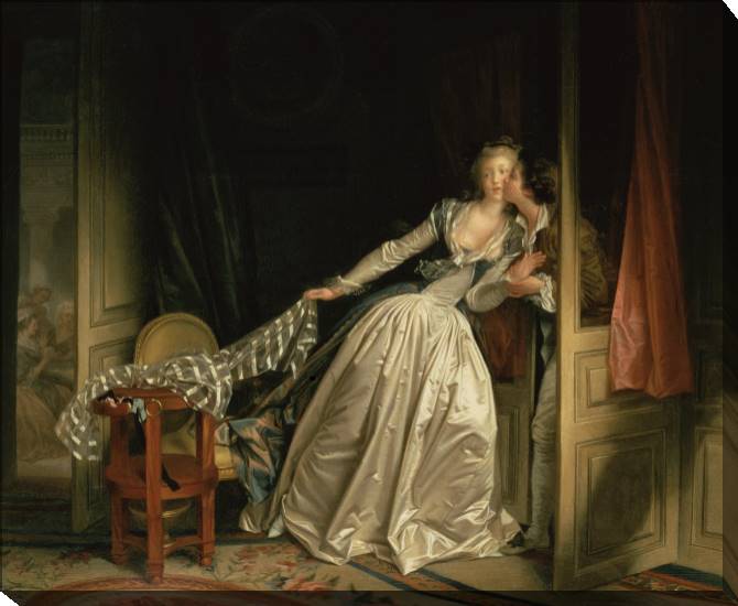 Paintings on canvas Stolen kiss (Jean-honoré Fragonard)