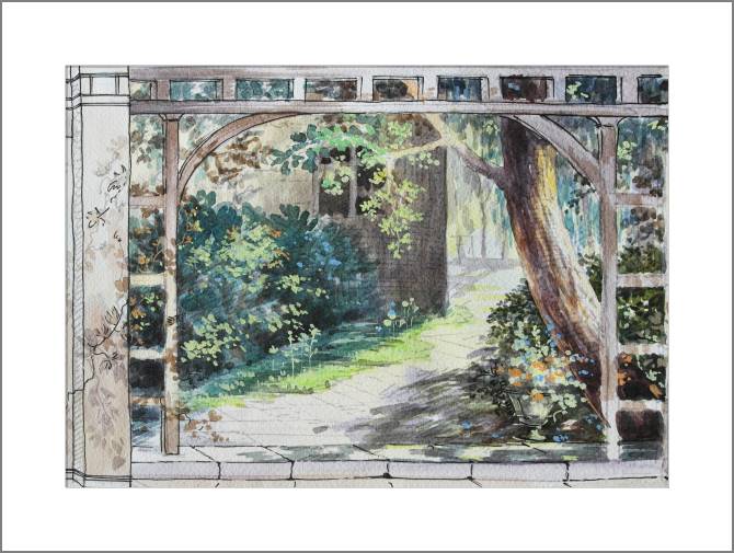 Paintings, photos from Passepartout Sketch pergola