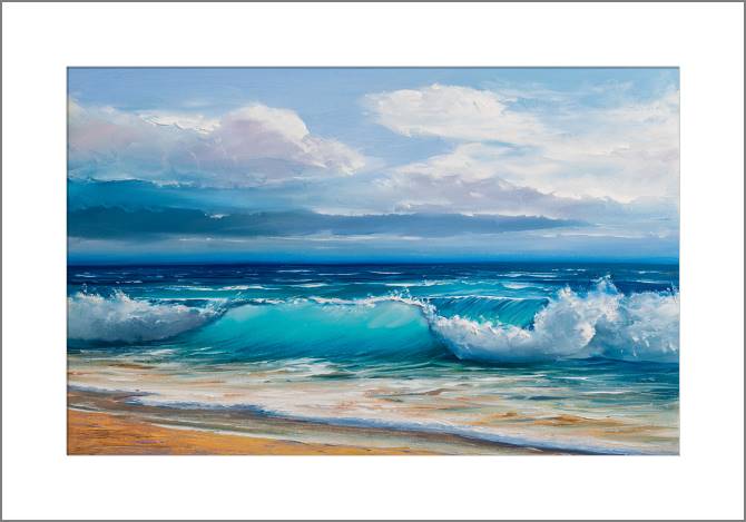 Paintings, photos from Passepartout Blue sea waves